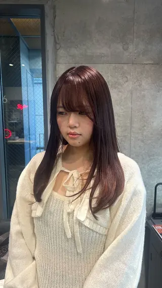 ロング 透明感カラー/縮毛/ chino🍀のヘアスタイル