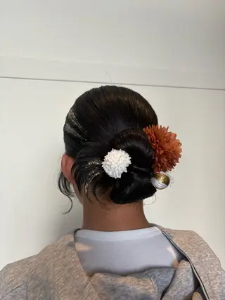 ミディアム ヘアアレンジ 高橋 乙葉のヘアスタイル