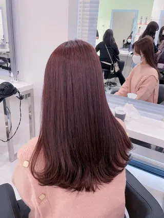 セミロング カラー ヘアアレンジ Ella所属・nana【艶髪】/ レイヤー/縮毛矯正のヘアスタイル