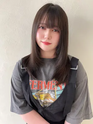 セミロング カラー 透明感カラー🫧🌈 似合わせカット✂︎のヘアスタイル