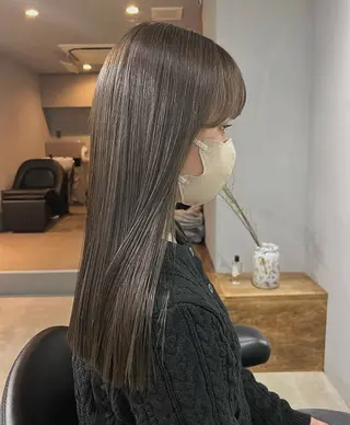 ロング カラー ALLY(アリー)所属・akane/ボブ /オリーブ/ブラウンのヘアスタイル