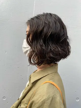 ショート パーマ les baladins du miroir所属・🍃YURI 🍃のヘアスタイル