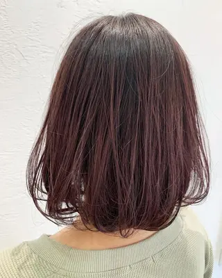 ミディアム カラー fio マナミのヘアスタイル