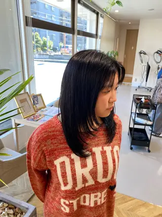 ミディアム yate'/ Wカラー/小出捷也のヘアスタイル