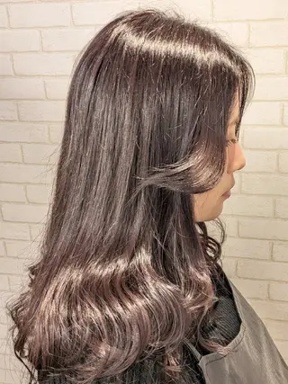 セミロング カラー 根岸 進のヘアスタイル
