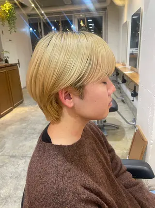 ミディアム カラー メンズ RIN／韓国ヘア レイヤーカットのヘアスタイル