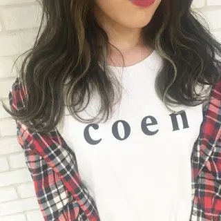 セミロング カラー 佐藤 高徳のヘアスタイル