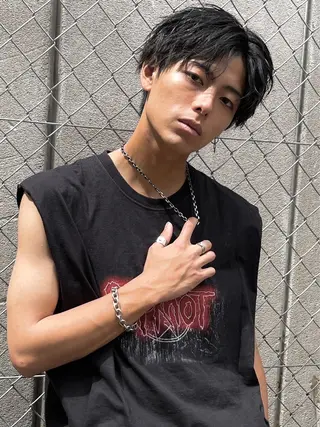 ミディアム ヘアアレンジ メンズ メンズカット/ レベッカ 髙下 幹大のヘアスタイル