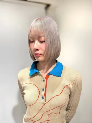 ショート カラー 🌻名古屋🌻 🫧ハイトーン🫧のヘアスタイル