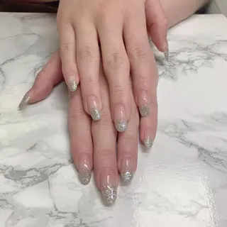 ネイル はな💎ネイル ワンホン、長さ出しのネイルデザイン