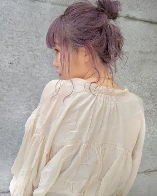 セミロング カラー 南堀江 möwen ( メーヴェ )所属・mowen RUIのヘアスタイル