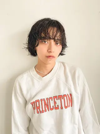 ショート カラー パーマ CEINE PATHのヘアスタイル