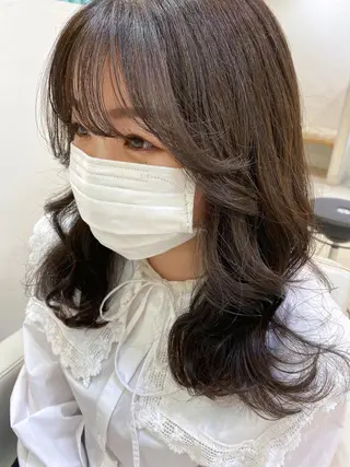 セミロング カラー ヘアアレンジ マツエク・マツパ アイブロウ Noah's　Ark所属・透明感カラー🫧ヘア セット🫧松本菜月の眉毛・アイブロウイメージ