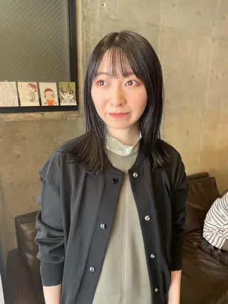 ミディアム カラー パーマ/レイヤー 岩山丈一郎のヘアスタイル