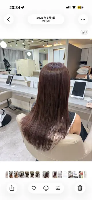 ロング カラー 透明感カラー ももかのヘアスタイル