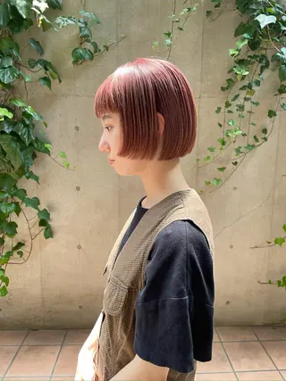 ショート カラー ボブ/ショート 吉田竣のヘアスタイル