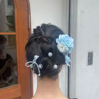 ミディアム ヘアアレンジ いまじゅく あおいのヘアスタイル