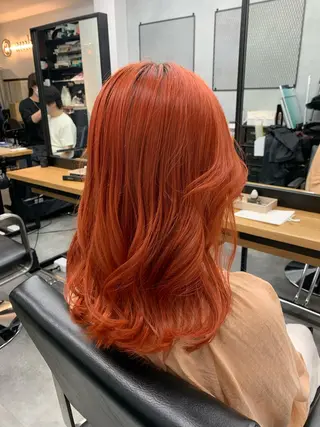 セミロング ✨髪質改善✨山口 ✨矯正　カラー✨のヘアスタイル