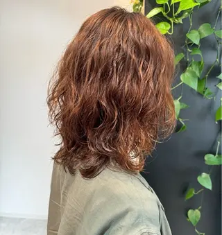 ミディアム パーマ 韓国系/ダブルカラー /トグチリンカのヘアスタイル