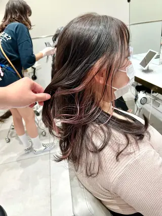 ミディアム カラー レイヤー専門家 ダブルカラー修のヘアスタイル
