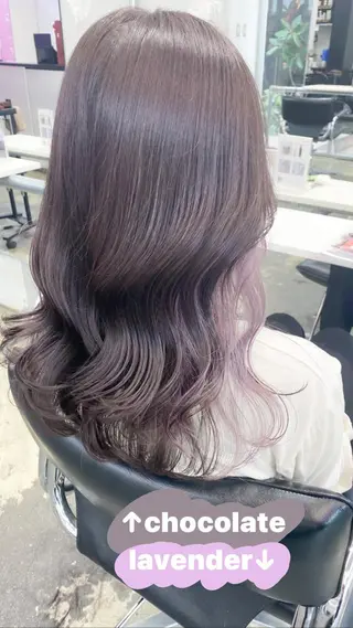 セミロング カラー 💗💗韓国レイヤー yu-ki💗💗のヘアスタイル