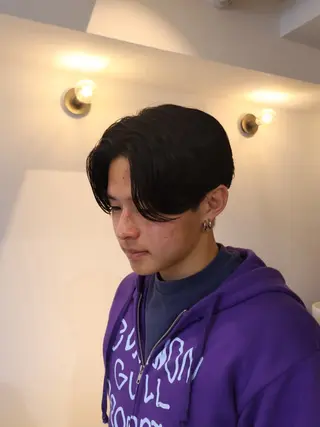 パーマ メンズ 心櫻/メンズパーマ/ ニュアンス/フェザーのヘアスタイル