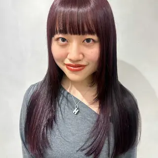 セミロング カラー デザインカラー/パー マ🦖外岡咲希🦖のヘアスタイル