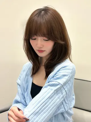 ミディアム PULSE yokohama所属・横浜駅/韓国レイヤー カット/髪質改善のヘアスタイル