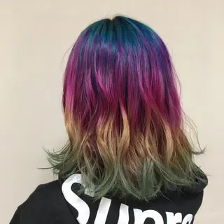 ミディアム カラー ヘアアレンジ 【Sweep】おじま のぞみのヘアスタイル