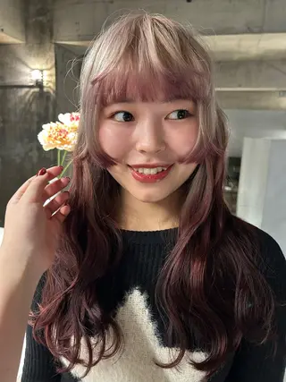 ロング カラー 中村 衣里のヘアスタイル