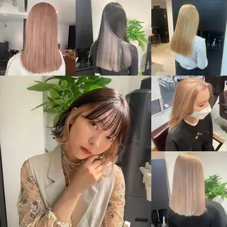 セミロング ブリーチカラー特化 碇　英朗のヘアスタイル