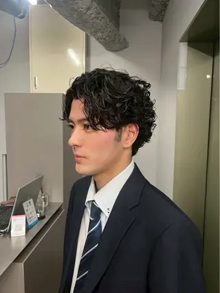 ミディアム パーマ キッズ 坂本響 メンズカット/パーマのヘアスタイル