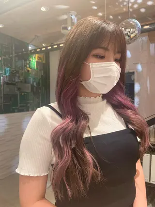 ロング カラー 艶ハイトーン👑♡ NATSUKIのヘアスタイル