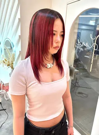 カラー 莉乃/縮毛矯正/髪質 改善/艶カラーのヘアスタイル