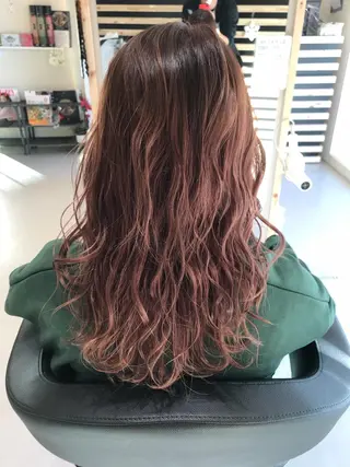 セミロング カラー 大久保 隆蔵のヘアスタイル