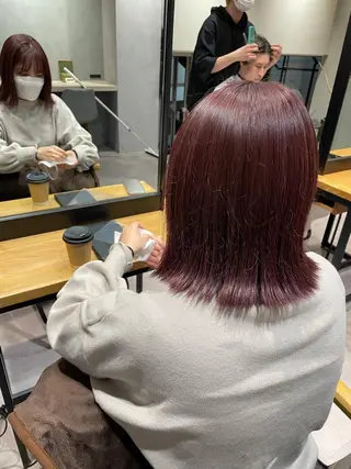 ミディアム カラー 韓国風/オシャレ /縮毛矯正/滝口琴未のヘアスタイル