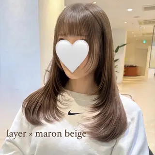 ロング カラー パーマ ヘアアレンジ JYUNESU所属・韓国・韓国ヘア 髪質改善のヘアスタイル