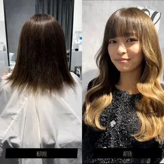 ミディアム カラー プルエクステ/透明感 カラー✨KAZUKIのヘアスタイル