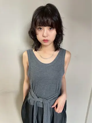 ミディアム 透明感ダブルカラー/ 諸岡ひばりのヘアスタイル