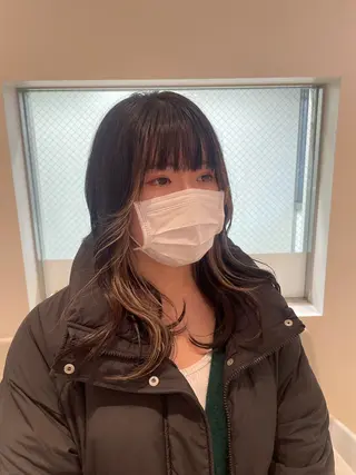 セミロング 💗モデルカット 募集中のヘアスタイル