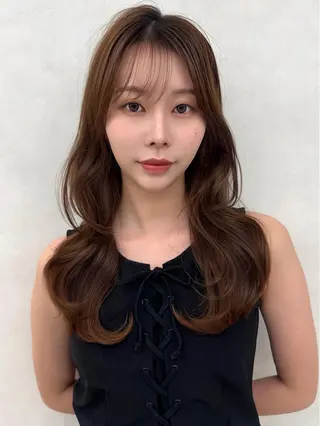 ロング 🔮韓国スタイル/艶 カラー/あやか🔮のヘアスタイル