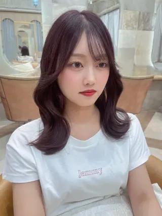 ミディアム Kanami/韓国風 /艶カラーのヘアスタイル