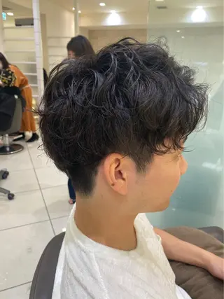 ショート カラー パーマ ヘアアレンジ メンズ マツエク・マツパ 💎耳ツボジュエリー ×銀座美容室💎のヘアスタイル