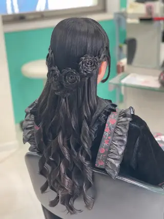 ロング ヘアアレンジ mana/メンズ/ ヘアセット/ブリーチのヘアスタイル