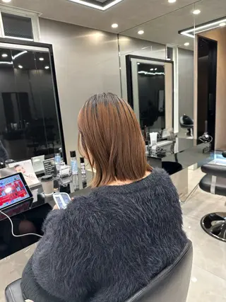 ミディアム カラー HARUKI MINATO japan 仙台店所属・✨【髪質改善/縮毛 矯正】✨ゆうほのヘアスタイル
