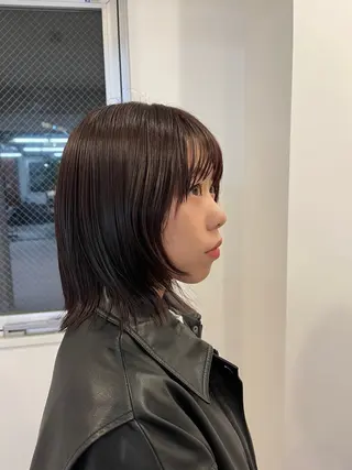 カラー films所属・AYA/films 韓国/レイヤー／ボブのヘアスタイル