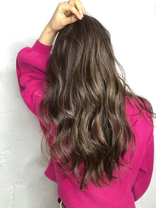 ロング カラー ヘアアレンジ 韓国風×透明感カラー 髪質改善オタベシンヤのヘアスタイル