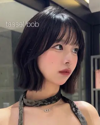 ミディアム けいし🐬ボブ 美髪縮毛矯正のヘアスタイル