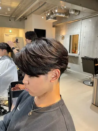 ショート パーマ メンズ 心斎橋メンズパーマ/ シャドウ/山下拓実のヘアスタイル