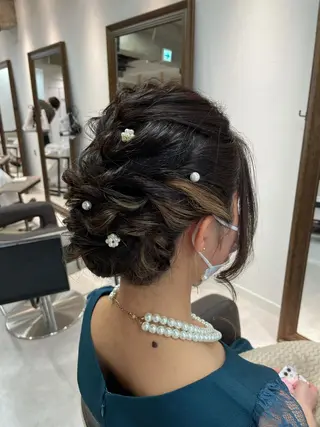 セミロング ヘアアレンジ これた🧸ヘアメ職人 ♡髪質改善♡カラーのヘアスタイル